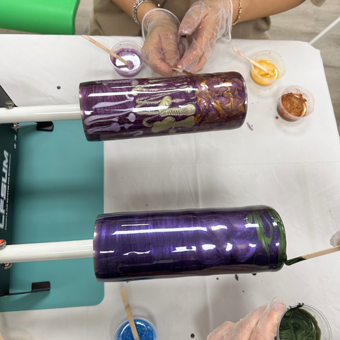 Tumbler Making Class with Resin Art in Boca Raton - Craft for Art Turkish Mosaic Lamp Workshop