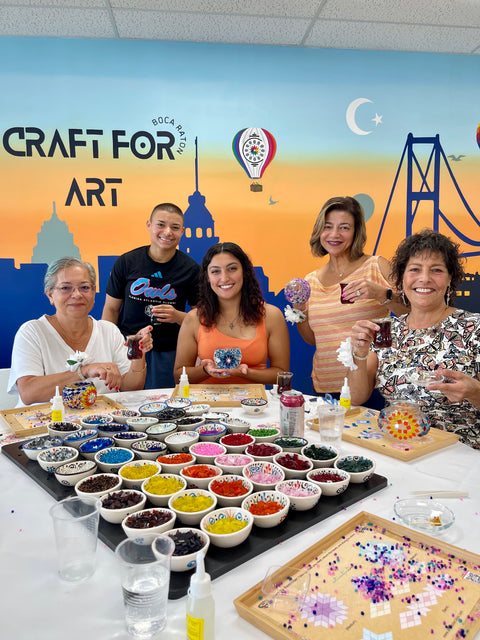 Broward County Mosaic Art Classes - Craft for Art Turkish Mosaic Lamp Workshop