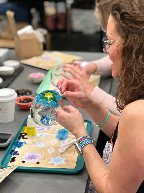 The Villages Mosaic Art Classes - Craft for Art Turkish Mosaic Lamp Workshop