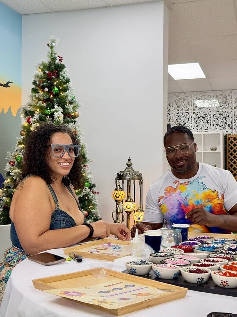 Indianapolis Mosaic Art Classes - Craft for Art Turkish Mosaic Lamp Workshop