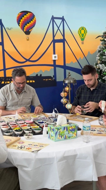 Boca Raton Mosaic Art Classes - Craft for Art Turkish Mosaic Lamp Workshop