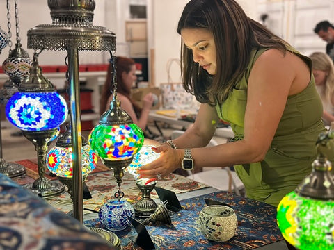 Montgomery Mosaic Art Classes - Craft for Art Turkish Mosaic Lamp Workshop
