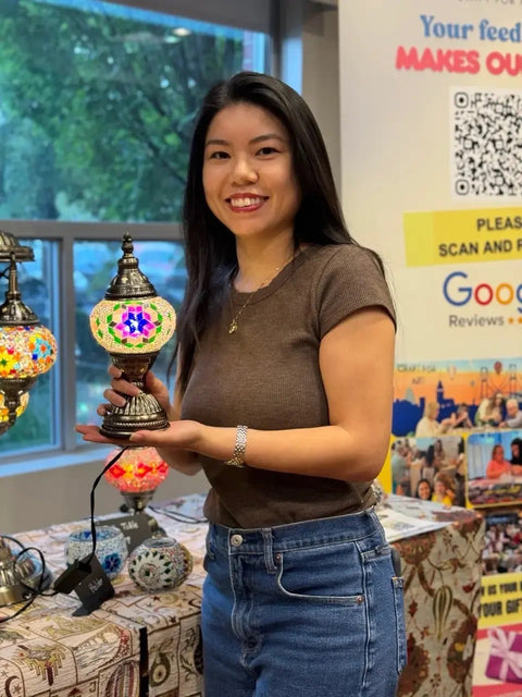 Mosaic Art Class Raleigh - Craft for Art Turkish Mosaic Lamp Workshop