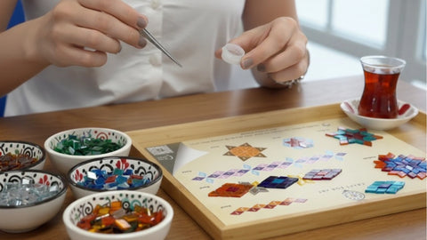 Orlando Mosaic Art Classes - Craft for Art Turkish Mosaic Lamp Workshop