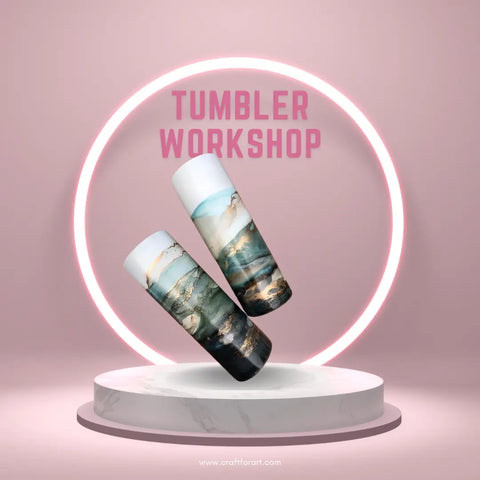 Tumbler Making Class with Resin Art in Boca Raton - Craft for Art Turkish Mosaic Lamp Workshop