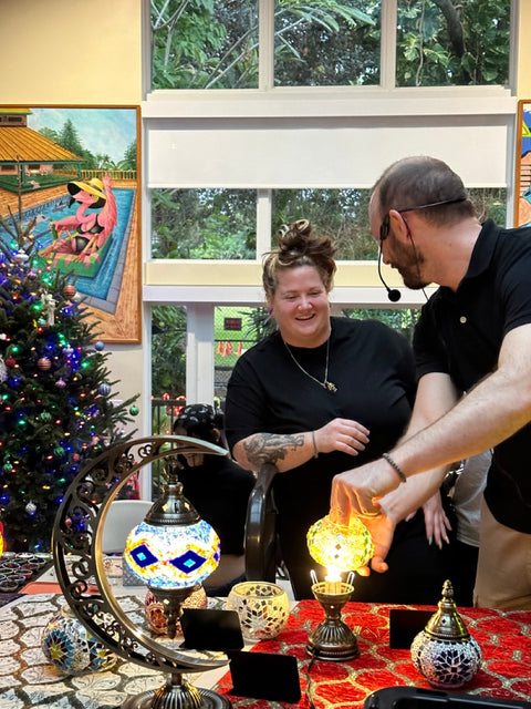 Broward County Mosaic Art Classes - Craft for Art Turkish Mosaic Lamp Workshop