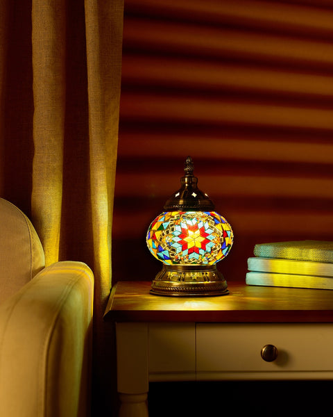 Keep your own handcrafted mosaic lamp!