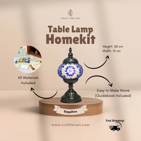 Table Lamp Homekit - Craft for Art Turkish Mosaic Lamp Workshop