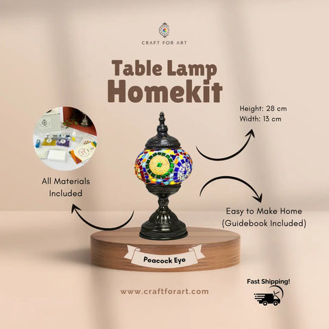 Table Lamp Homekit - Craft for Art Turkish Mosaic Lamp Workshop