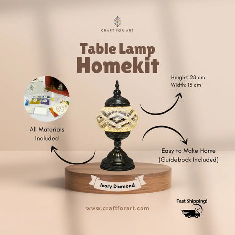 Table Lamp Homekit - Craft for Art Turkish Mosaic Lamp Workshop
