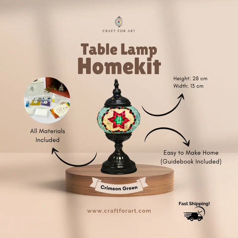 Table Lamp Homekit - Craft for Art Turkish Mosaic Lamp Workshop