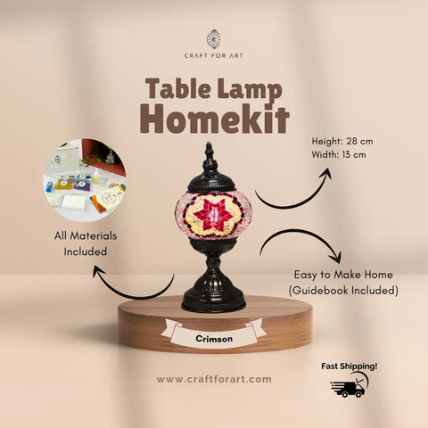 Table Lamp Homekit - Craft for Art Turkish Mosaic Lamp Workshop