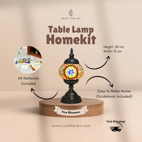 Table Lamp Homekit - Craft for Art Turkish Mosaic Lamp Workshop