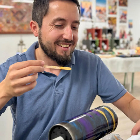 Tumbler Making Class with Resin Art in Boca Raton - Craft for Art Turkish Mosaic Lamp Workshop