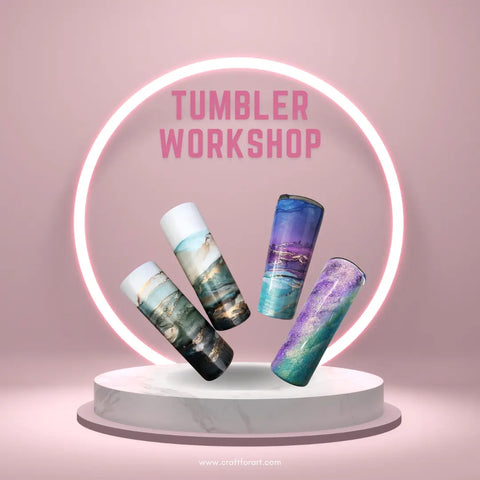 Tumbler Making Class with Resin Art in Boca Raton - Craft for Art Turkish Mosaic Lamp Workshop